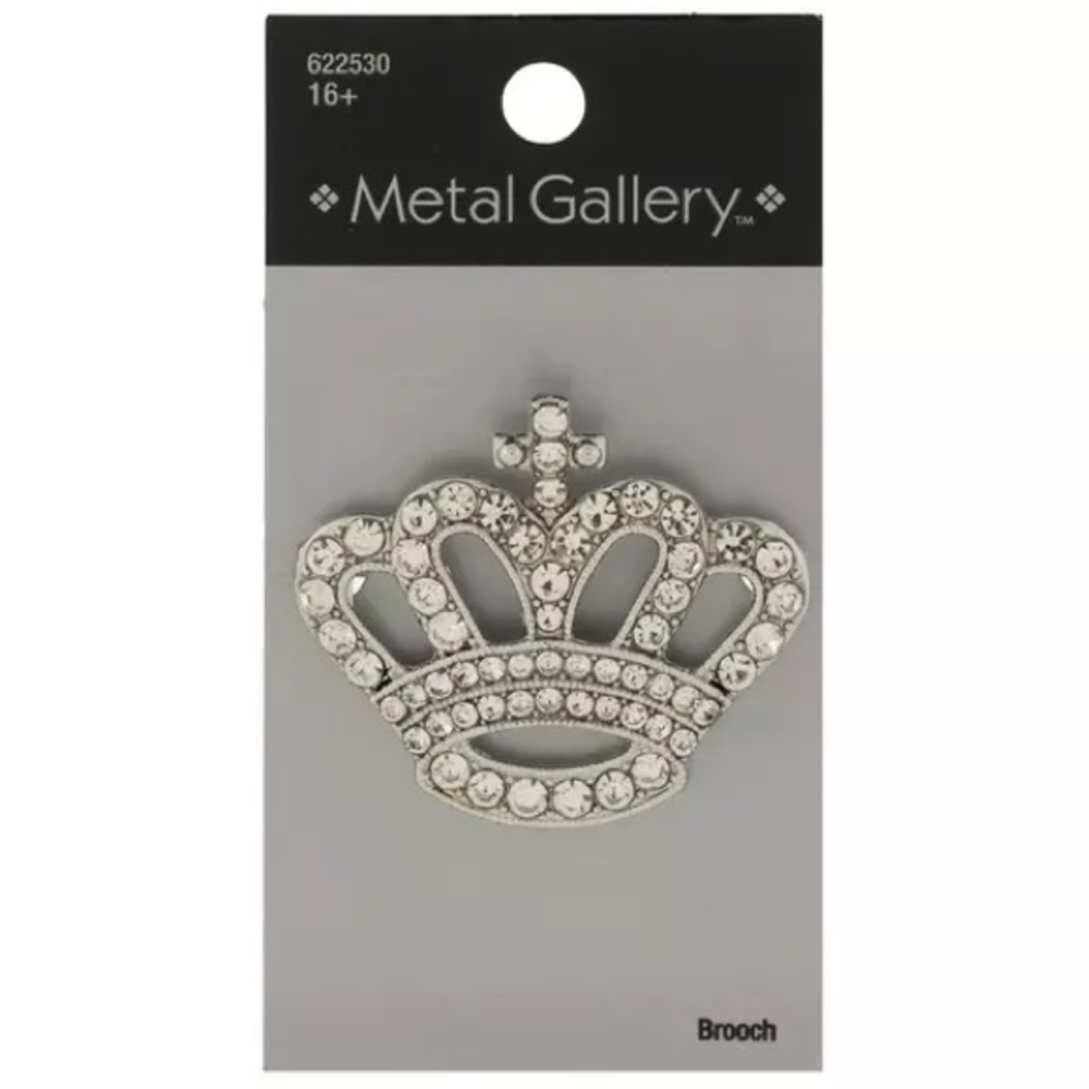 New Metal Gallery
Crown Rhinestone Brooch NWT